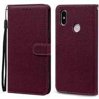 Piniginės dėklas Xiaomi Redmi Note 5 dėklui Prabangus odinis piniginės atverčiamas dėklas Xiomi Xiaomi Redmi Note 5 Pro / Redmi Note5 Fundas For Redmi Note 5 vyno raudonos spalvos