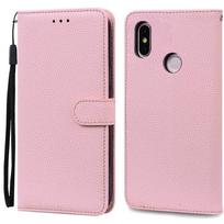 Piniginės dėklas Xiaomi Redmi Note 5 dėklui Prabangus odinis piniginės atverčiamas dėklas Xiomi Xiaomi Redmi Note 5 Pro / Redmi Note5 Fundas For Redmi Note 5 rožinė