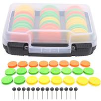24Pcs Light Weight Fishing Rig Spools Foam Board Fishing Line Storage Holder Winding Board with Storage Box 1 black