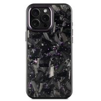 Best Sellers New Products Red Metal Frame with Large Garin Forged Carbon Fiber with Red/purple/gold/silver for iphone 16 Cover Opp Bag&case for iphone 11 black