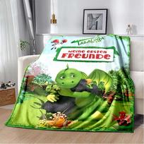 Tabaluga Filmas Spausdinta Flanelinė Antklodė Minkšta Šilta Lovos Užtiesalas Vaikų Miegamajam Sofai Namų Dekoras Dovana 80cm x 120cm white