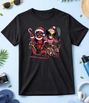 Deadpool and Wolverine Christmas White-Black Men / Women T-Shirt KA90 XL black