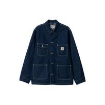 Carhartt WIP Logo Label Washed Vintage Multi-Pocket Denim Jacket Men jackets I031896-01-2Y S black