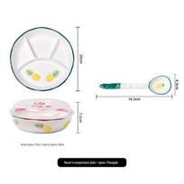 Ceramic Multi-Compartment Dinner Plate for Kids and Adults