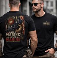 Kareivis visada kareivis marškinėliai JAV Jūrų pėstininkų korpuso veterano marškinėliai Patriotiški kariniai 3XL gray
