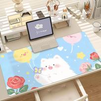 Mielas animacinis katės pelės kilimėlis, neslystantis guminis kraštas, storas nešiojamojo kompiuterio žaidimų stalo kilimėlis 800x300x2mm beige