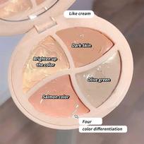 Four- Concealer Cream Moisturizing Concealer for Dark Circles,Brightening,Multi- Contouring,Foundation Cream beige