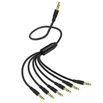 3.5mm TRS Stereo Jack Headphones Splitter Adapter Male Female Plug Jack Connector 1 Male To 5/6 Male Stereo Aux Jack Adapter