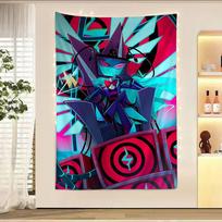V-Vox Hazbin Hotel Anime Colorful Tapestry Wall Hanging Hanging Tarot Hippie Wall Rugs Dorm Wall Art Decor 40 x 60 cm Peach Skin Tapestry – 1 Piece blue
