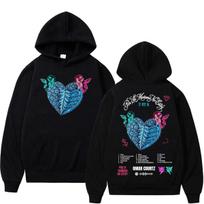 Omar Courtz Por Si Manana No Estoy Tour  Merch Hoodies Men Women Fashion Hip Hop Harajuku Sweatshirt Casual Fleece Pullovers M juoda