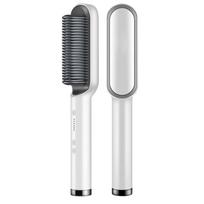 Hair Straightener Brush Hot Comb Ionic Straightening Brush with Anti Scald Fast Ceramic Heating Portable Hot Straightening Comb US balta