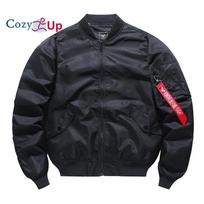 Mens Cozy Lightweight Up Bomber Jacket Windbreaker Slim Fit Active Coat Outerwear L black