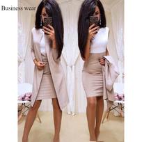 Womens Suit Professional Winter Office New Style Slim Solid Color Waist Formal Suit Jacket 2XL gray