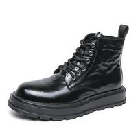 2024 Winter Hot Selling Handsome Motorcycle Boots for Men's Work Boots Men's Business Boots Fashionable Men's High Top Shoes 44