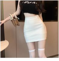 High Waist Slim Women's Summer Mini Skirt - Large Size, Anti-Exposure, Lightweight, Tight, and Ultra-Short. 3XL white