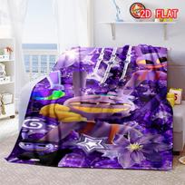 Nuostabus skaitmeninis cirkas Jax flanelinis pledas, rožinis fonas, šypsantis triušio personažas, jaukus užklotas 130cm x 150cm