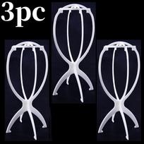 10pcs Wig Stand Durable Easy Assembly Wig Cap Holder Portable Plastic Hair Hat Displaying Stand Ideal for Home Salon Travel Use white