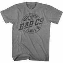 Bad Company Faded Logo Graphite Heather Adult T-Shirt 120 gray