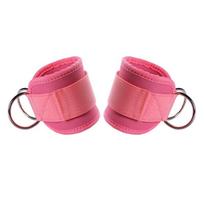 Strap Adjustable With Dring Ankle Resistance Band For Fitness Training Pink ankle strap (pair)