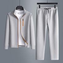 Mens Casual Tracksuit Long Sleeve Stand Collar Slim Fit Drawstring Pants 2 Piece Set Winter XL 130-150