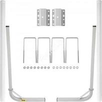 VEVOR Valties priekabos kreipiančiosios, 152 cm, reguliuojamas plotis, baltos PVC dangos, tvirtos plieninės, lengvam pakrovimui, valčių priekabų laikikliai, priekabos kreiptuvai