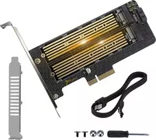 Reagle SSD diskų adapteris M.2 PCIe 4.0 X4 64Gbps 2 viename NVMe SATA perėjimo plokštė