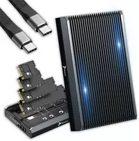 Kišenė Reagle RAID diskų korpusas M.2 SSD NVME SATA 20Gbps USB-C, diskų kišenė adapteris klonavimas (RE72M2)