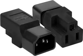 Vissqh Iec 320 C14 kištukas į Nema 5-15r lizdą 3 kontaktų maitinimo adapterio jungtis (juoda), 2 vnt.