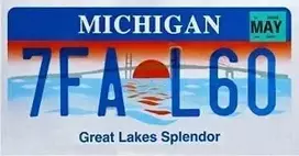 Opo 10 - Jav automobilio numerio ženklas - 30 x 15 cm metalinė kopija: Michigan (c26)