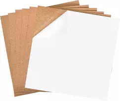 8 lapai 30 x 30 cm kamštinė lenta lipni, 1 mm storio kamštinė lenta rankdarbiams, stačiakampis kamštinis izoliatorius, lengvai pjaustoma/kamštinė lenta rankdarbiams/lipnus kamštis, skirta "pasidaryk pats"