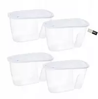 4x Talpykla biriems produktams miltai makaronai dribsniai 1l