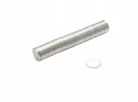 50 vnt. Neodimio magnetai 9,5x1 mm N38 cilindriniai