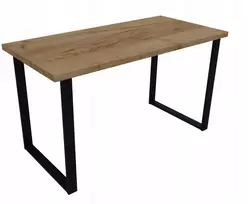 Virtuvės stalas valgomojo stalas 135x65x76 solidus metalinės kojos loft spalvos