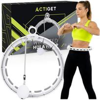 Springos Hula Hoop lankas ACT0140, 16 dalių, 16 masažo elementai, 400 g svoris, 70–110 cm apimtis, 4,5 cm vamzdis, LCD ekranas