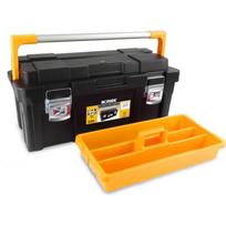 Ironside įrankių dėžė Pro Plus 650 100657 418780, 65 x 30 x 29.5 cm, metalinė rankena, metalinės skląstys, išimamas padėklas