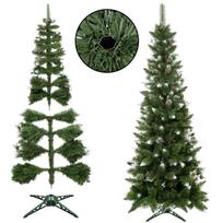 Springos Dirbtinė eglutė CT0135, 220cm, 93cm plotis, 14 pakopos, 49 šakos, 403 viršūnės, trijų kojų stovas, žalia ir balta folija