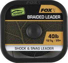 Pintas lyderio ir šoklyderio valas Fox Edges Naturals Braided, 20 m, 40 lb, 18,1 kg