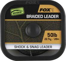 Pintas lyderio ir šoklyderio valas Fox Edges Naturals Braided, 20 m, 50 lb, 22,7 kg