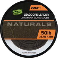 Pintas lyderis su švinine šerdimi Fox Edges Naturals Leadcore Leader, 25 m Ultra Heavy, 50 lb, 22,7 kg