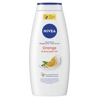 Prižiūrimoji dušo želė Nivea Orange & Avocado Oil Care Shower, 750 ml