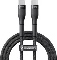 Veger Kabelis USB-C to USB-C PD 48V 5A 240W CC03 1.5m, Juoda