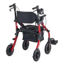 Rollatorius vaikštynė ir transporto kėdė 107x73x92-106.5 cm Aliuminio mobilumo pagalba