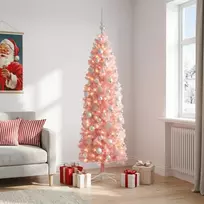 Dirbtinė siaura kalėdinė eglutė su žaisliuku 240 cm 300 LED