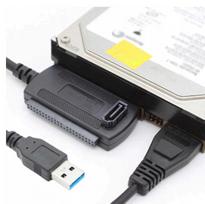 USB 2.0 į SATA/ATA/IDE adapteris 2.5" ir 3.5" HDD/SSD bei CD/DVD diskams, su 2A maitinimu