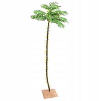Dirbtinė palmė su apšvietimu, 192 šiltos baltos LED lemputės, 300 cm, vidaXL