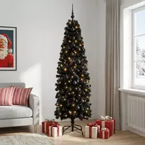 Dirbtinė siaura kalėdinė eglutė su žaisliuku 240 cm 300 LED