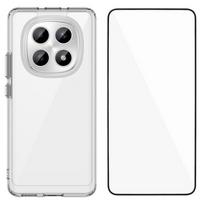 Xiaomi Redmi Note 15 Pro 5G dėklas su apsauginiu stiklu, skaidrus