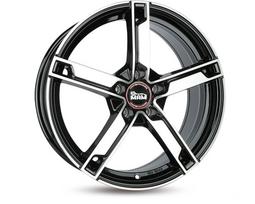 MAM W4 (max load:720kg) Germany TÜV certified R18 7.5J 5x120 ET35 CB72.6 BLACK FRONT POLISH