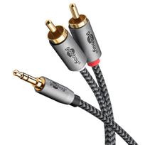 Goobay Audio Adapter Cable AUX, 3.5 mm į 2x RCA garso kabelis, 5 m