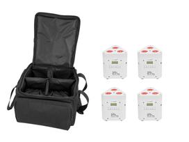EUROLITE komplektas 4x AKKU TL-3 TCL baltas + SB-4 minkštas krepšys